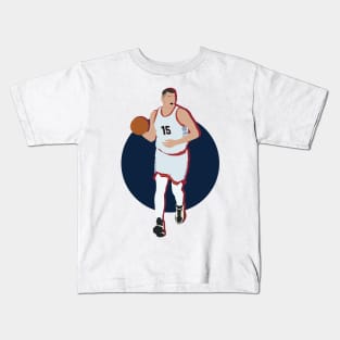 Nikola Jokic 15 Denver Nuggets FMVP Collage Kids T-Shirt